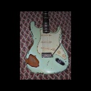 Haensler Surf Green Stratocaster, heavy Relic